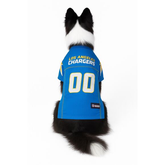 Pets First NFL Los Angeles Chargers Mesh Dog Jersey Size M NWT Blue Football - Picture 1 of 3